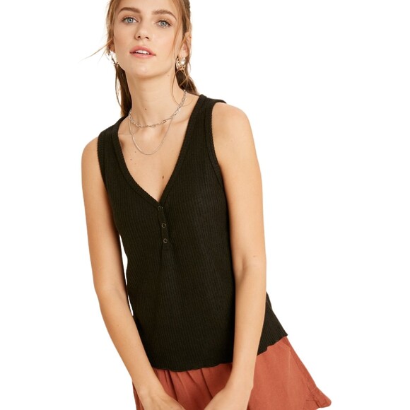Wishlist womens black v-neck sweater tank top size medium - Picture 9 of 11